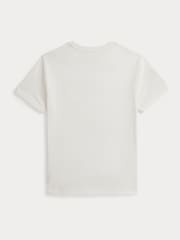 Cream - Polo Ralph Lauren Tonal Big Pony Varsity T-Shirt - Imaginea 5 din 5