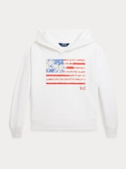 Polo Ralph Lauren White Flag Jersey Hoodie - Image 1 of 2