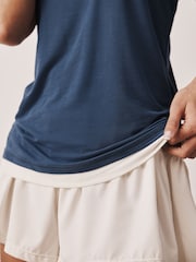Asul - Aktibong Layered Sports Vest Top - Larawan 5 ng 8