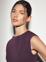 Burgundy Red Active Wrap Back Short Sleeve Top - Image 5 of 8