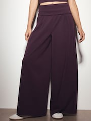 Aubergine Purple Wide Legg Trousers - Image 2 of 8