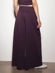 Aubergine Purple Wide Legg Trousers - Image 4 of 8