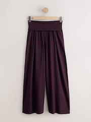 Aubergine Purple Wide Legg Trousers - Image 6 of 8