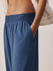 Blue Active Palazzo Wide Leg Joggers - Image 4 of 7