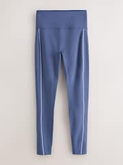 Blue Active Power Stitch Detail Leggings - Image 1 of 3
