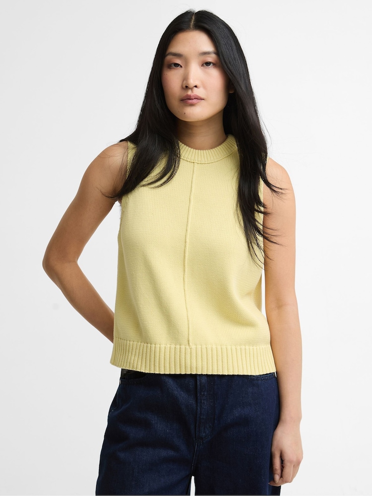 Barbour® Yellow Avon Knitted Vest - Image 1 of 7