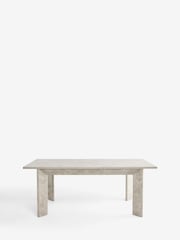Light Marble Effect Grace Chunky 6 to 8 Seater Extending Dining Table - Image 10 of 10