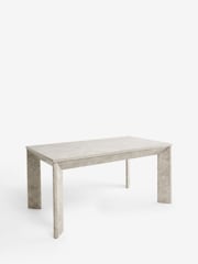 Light Marble Effect Grace Chunky 6 to 8 Seater Extending Dining Table - Image 8 of 10