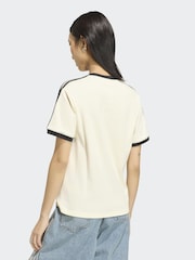 adidas Originals Cream 3 Stripe Floral Cali T-Shirt - Image 2 of 5