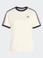 adidas Originals Cream 3 Stripe Floral Cali T-Shirt - Image 5 of 5