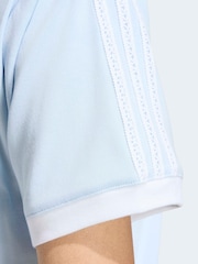 adidas Originals Light Blue 3 Stripe Floral Cali T-Shirt - Image 4 of 5