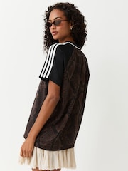 adidas Originals Animal Satin Snake Print Football Top - Image 3 of 5