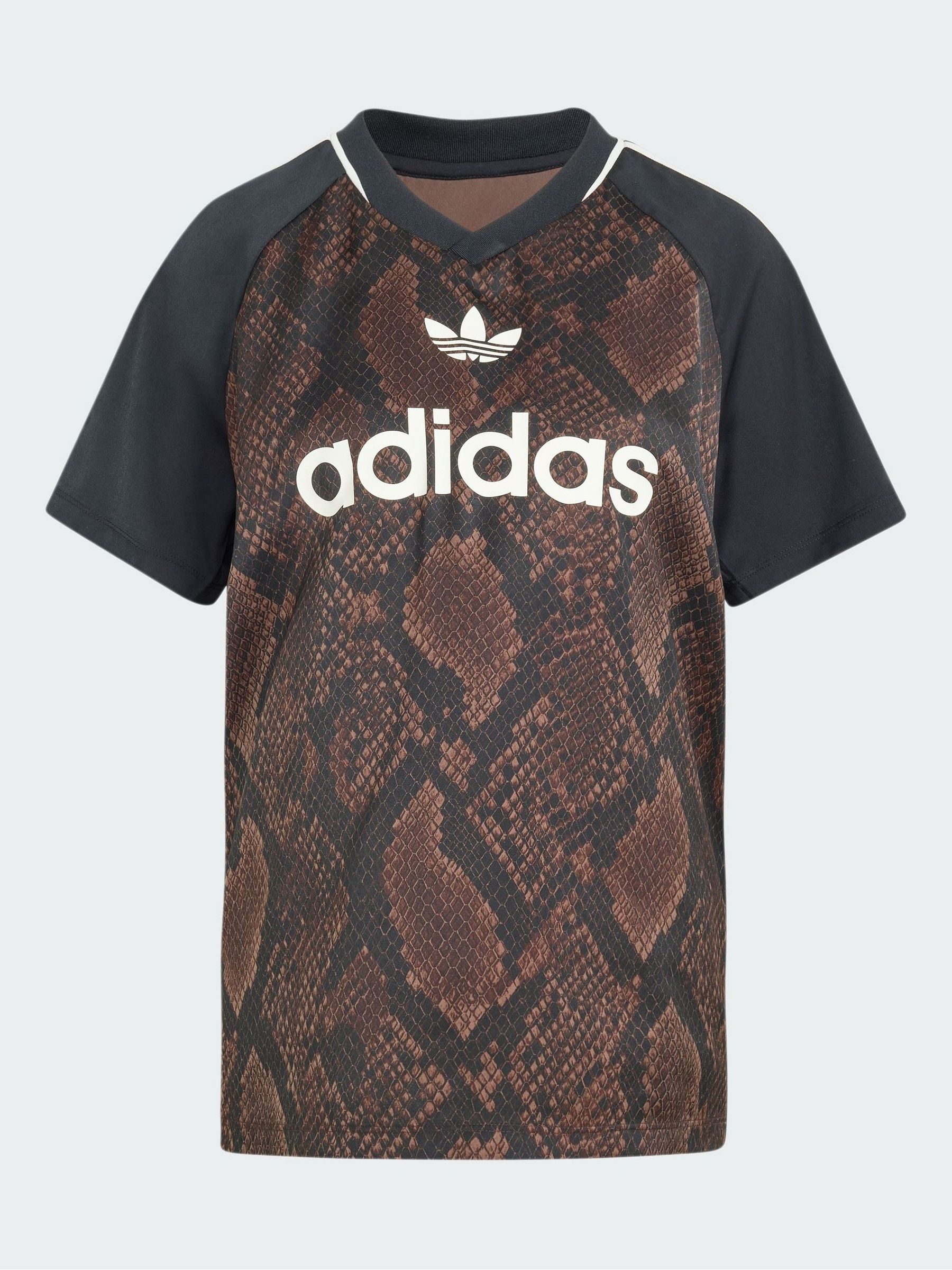 Buy adidas Originals Animal Satin Snake Print Football Top from