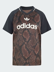 adidas Originals Animal Satin Snake Print Football Top - Image 5 of 5