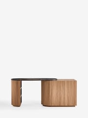 Dark Natural Marble and Wood Effect Nomad Swivel Desk - Image 13 of 14