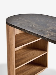 Dark Natural Marble and Wood Effect Nomad Swivel Desk - Image 14 of 14
