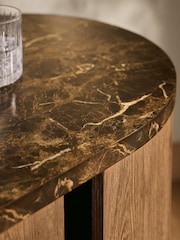 Dark Natural Marble and Wood Effect Nomad Swivel Desk - Image 7 of 14