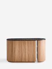 Dark Natural Marble and Wood Effect Nomad Swivel Desk - Image 8 of 14