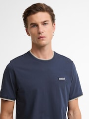 Barbour International Blue Ashmann Tipped T-Shirt - Image 4 of 6