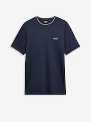 Barbour International Blue Ashmann Tipped T-Shirt - Image 5 of 6