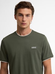 Barbour International Green Ashmann Tipped T-Shirt - Image 4 of 6