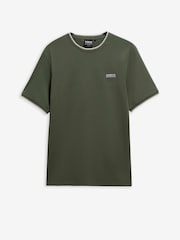 Barbour International Green Ashmann Tipped T-Shirt - Image 5 of 6