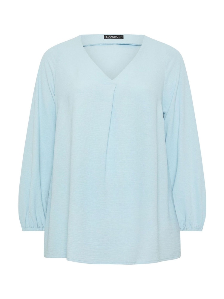 Evans Blue Pleated Swing Top - Image 2 of 2
