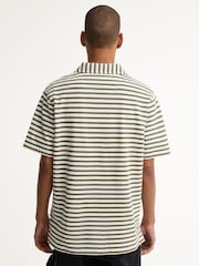 Barbour White Farlam Striped Tailored Polo Shirt - Image 2 of 6
