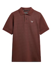 Barbour® Red Short Sleeve Classic Polo Shirt - Image 5 of 6