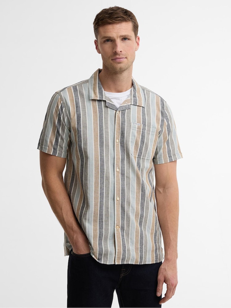Barbour® Green Hayton Striped Summer Shirt - Image 1 of 6