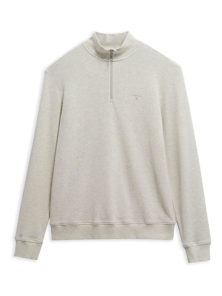 Barbour® Cream Ravensworth Half Zip Sweatshirt - Image 6 of 6