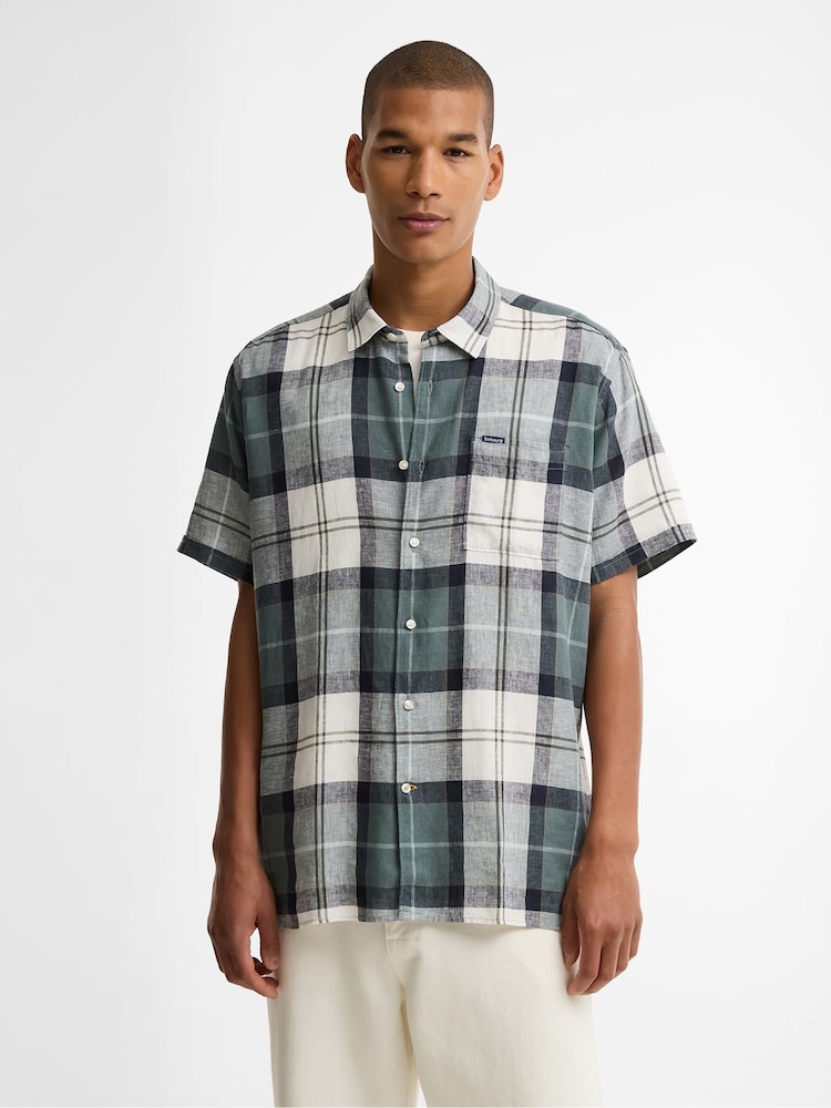 Barbour® Green Croft Tartan Summer Shirt - Image 1 of 6