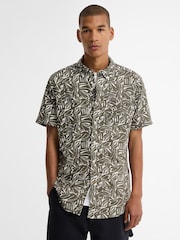 Barbour® Green Orton Printed Short  Sleeve Summmer Shirt - Image 1 of 6
