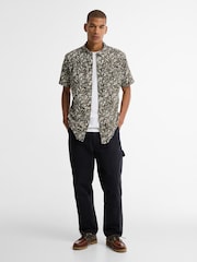 Barbour® Green Orton Printed Short  Sleeve Summmer Shirt - Image 3 of 6
