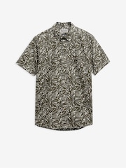 Barbour® Green Orton Printed Short  Sleeve Summmer Shirt - Image 5 of 6