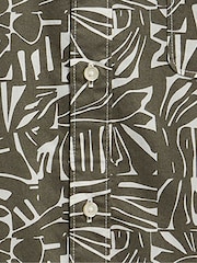 Barbour® Green Orton Printed Short  Sleeve Summmer Shirt - Image 6 of 6