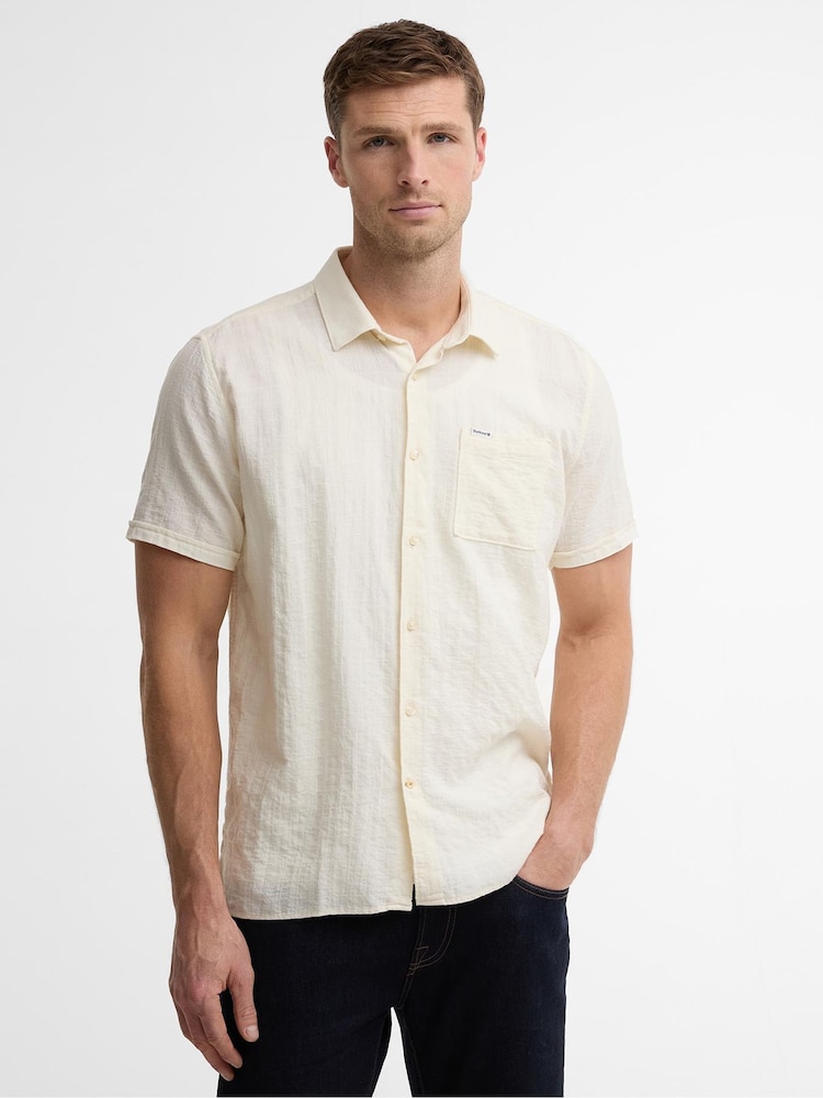 Barbour® White Kingswood Ripstop Summer Shirt - Image 1 of 6