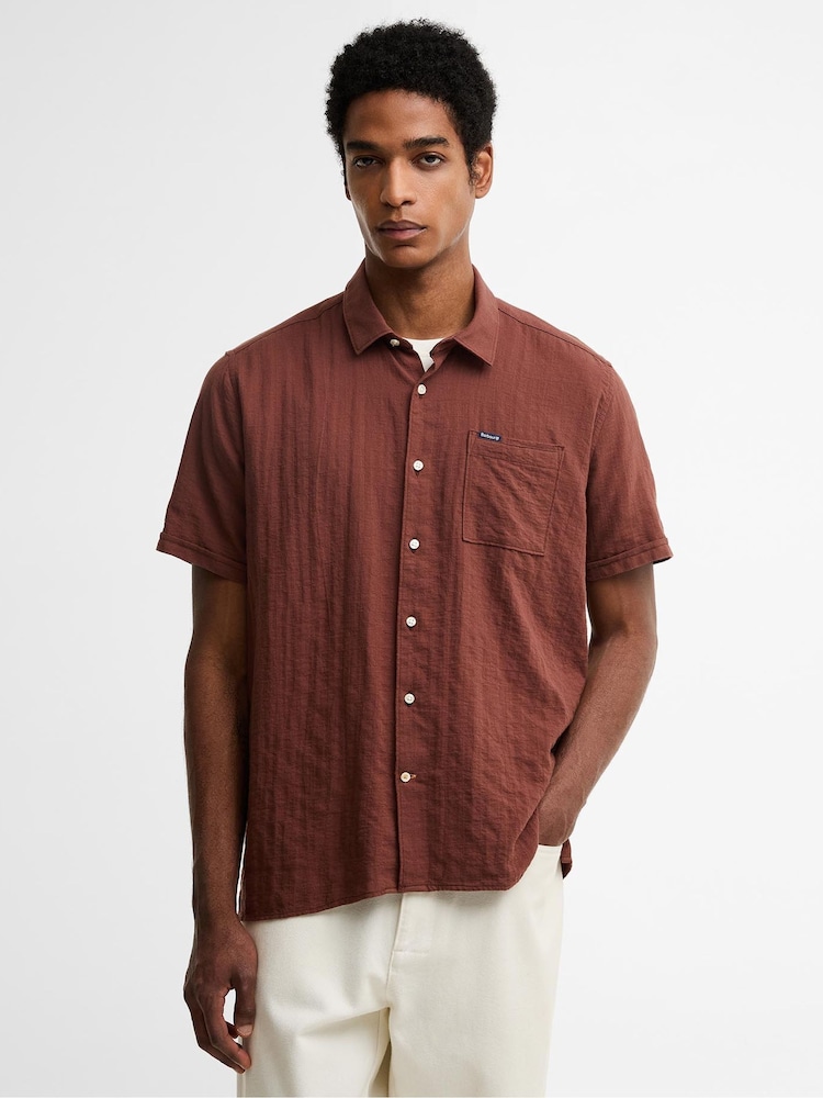 Barbour® Red Kingswood Ripstop Summer Shirt - Image 1 of 6