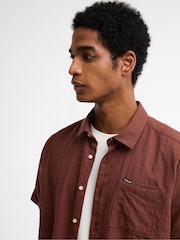 Barbour® Red Kingswood Ripstop Summer Shirt - Image 4 of 6