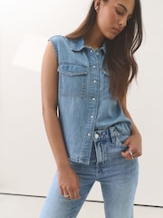Light Blue Tinted - Authentic Flare Jeans - Obraz 2 z 8