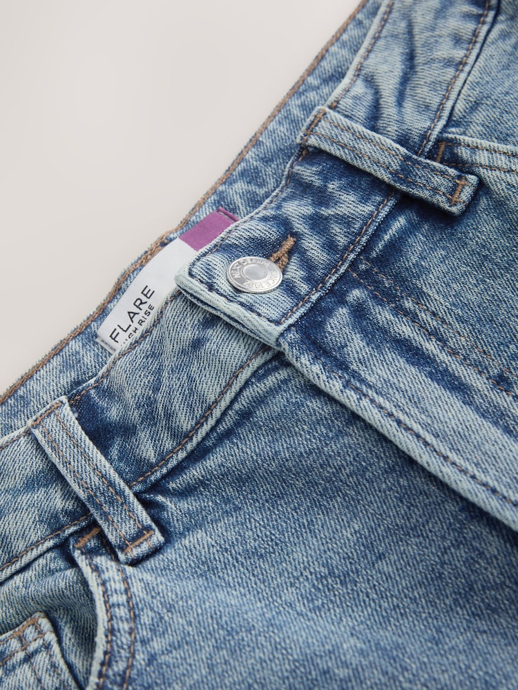 Light Blue Tinted - Authentic Flare Jeans - Obraz 2 z 8