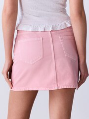 Pink Denim Mini Skirt - Image 5 of 8