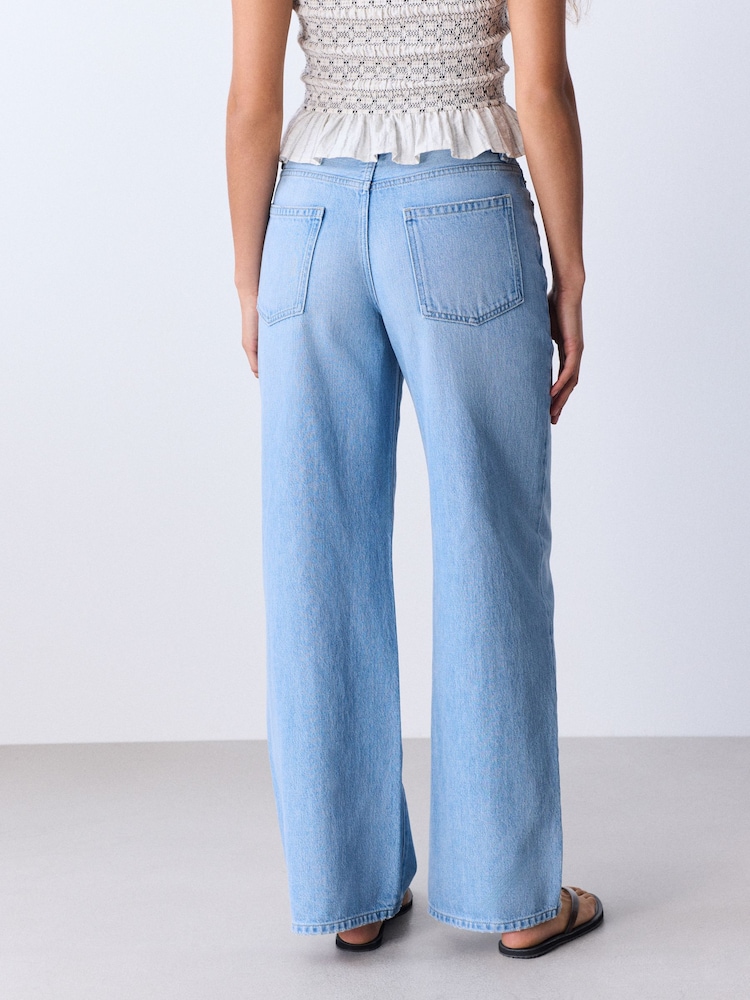 Light Blue Authentic High Rise City Wide Leg Jeans - Image 2 of 8