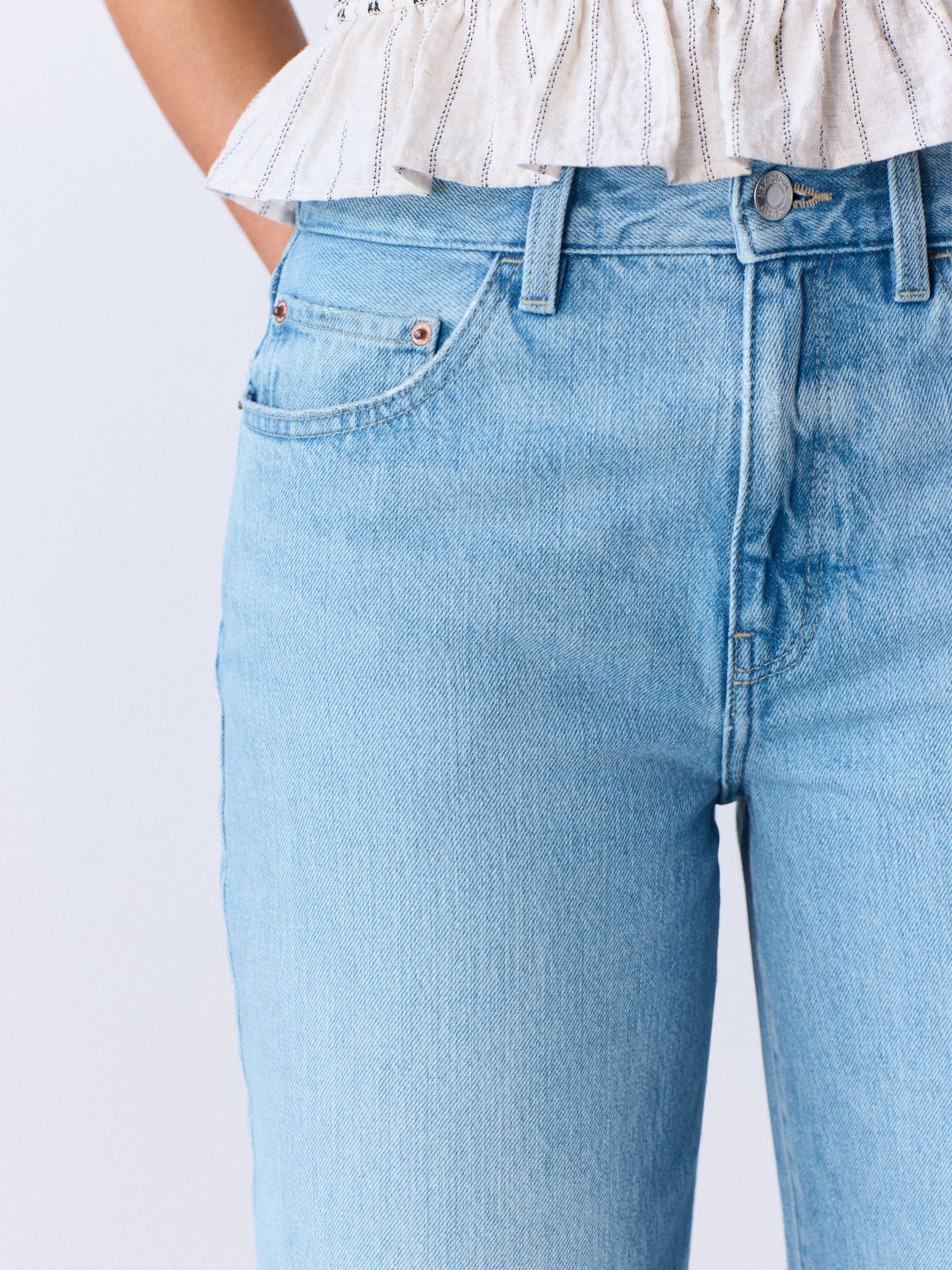 Buy Light Blue Authentic High Rise City Wide Leg Jeans from Next USA
