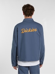 Dickies Blue Wellsville Zip Through Back Graphic Painter Jacket - Image 2 of 9