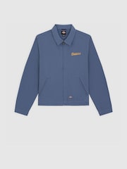 Dickies Blue Wellsville Zip Through Back Graphic Painter Jacket - Image 8 of 9