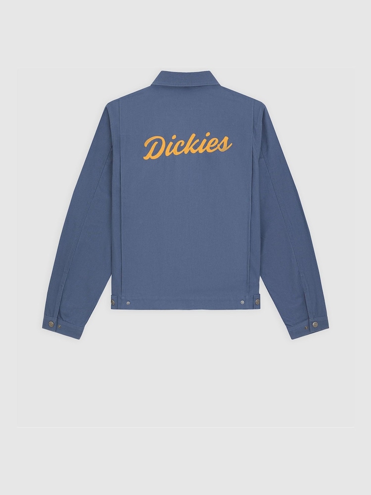 Dickies Blue Wellsville Zip Through Back Graphic Painter Jacket - Image 9 of 9