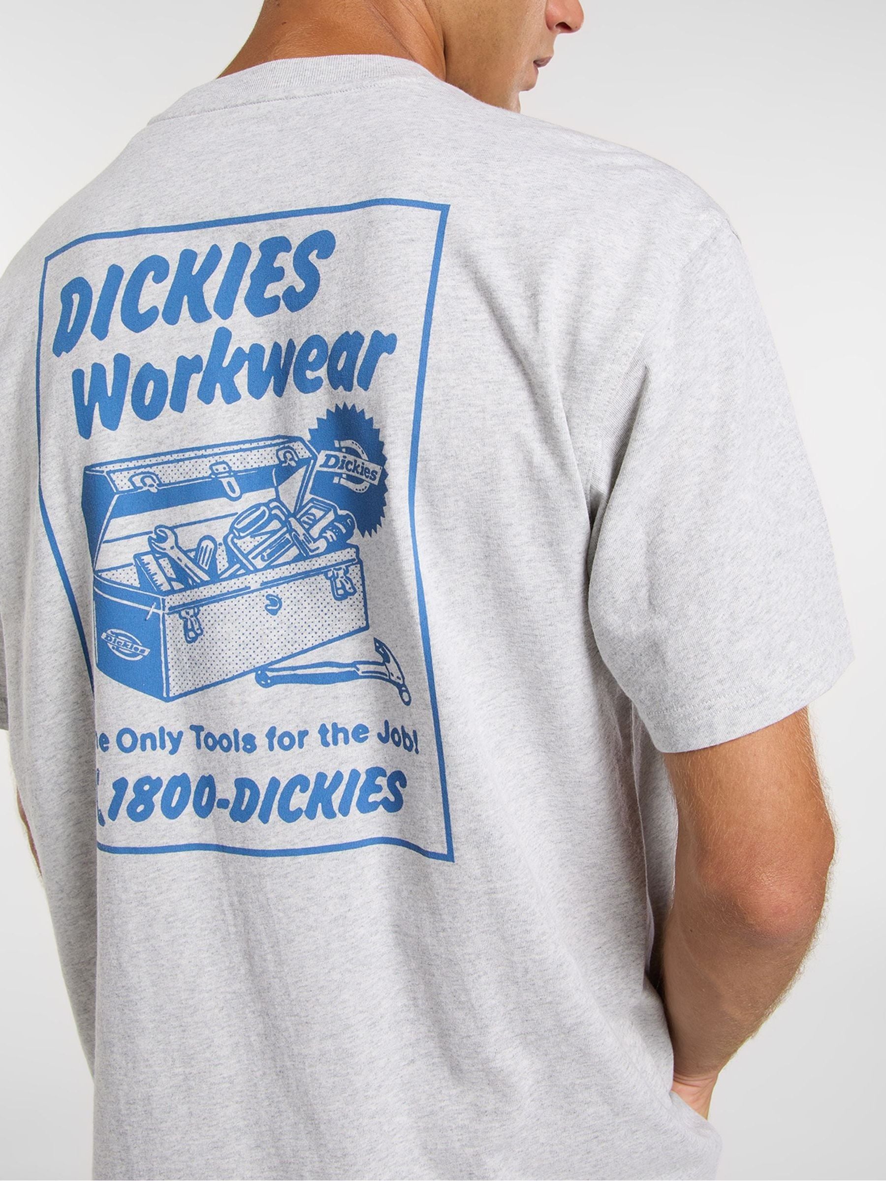 Buy Dickies Grey Dry Ridge Back Graphic Relaxed Fit T-Shirt from