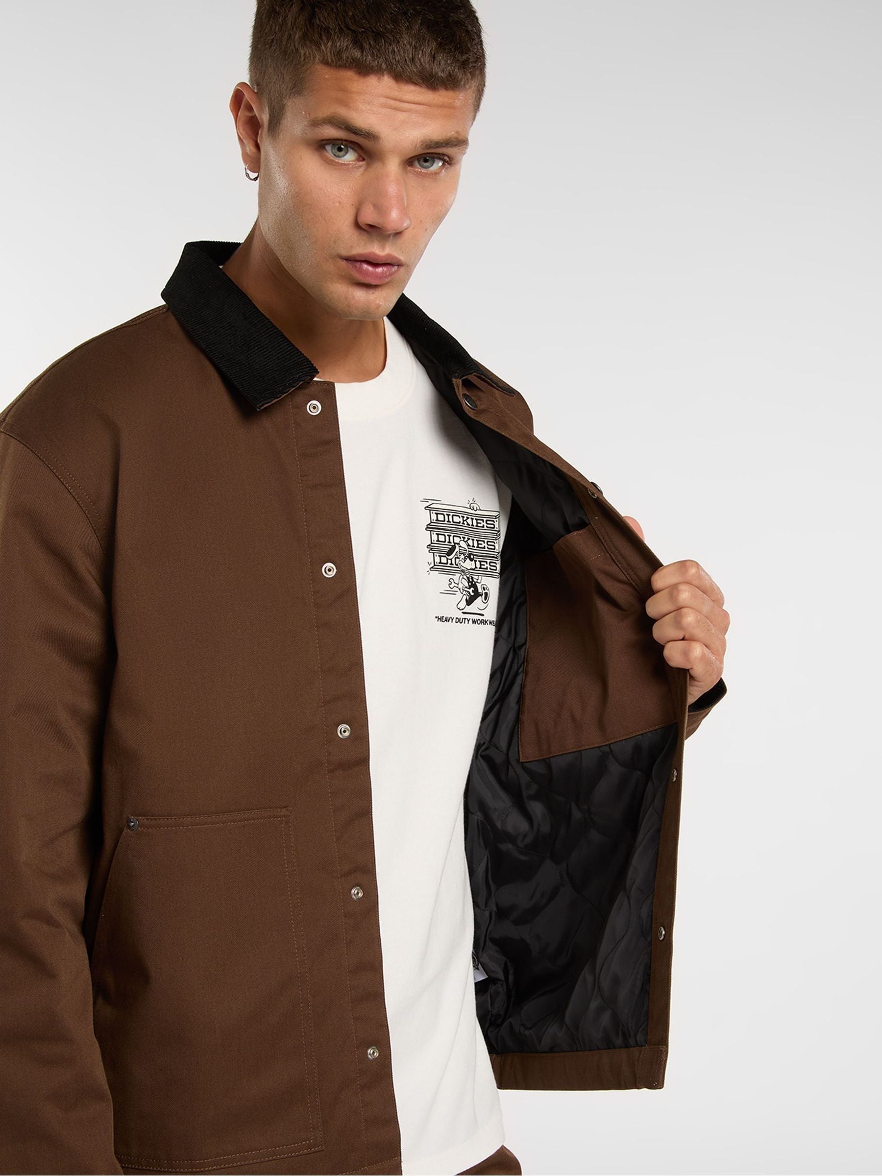 Dickies ブラウンジャケット Buy Dickies Brown Back Graphic Coach Barn Jacket from Next USA