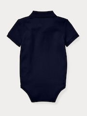 Polo Ralph Lauren Blue Pique Romper - Image 2 of 2